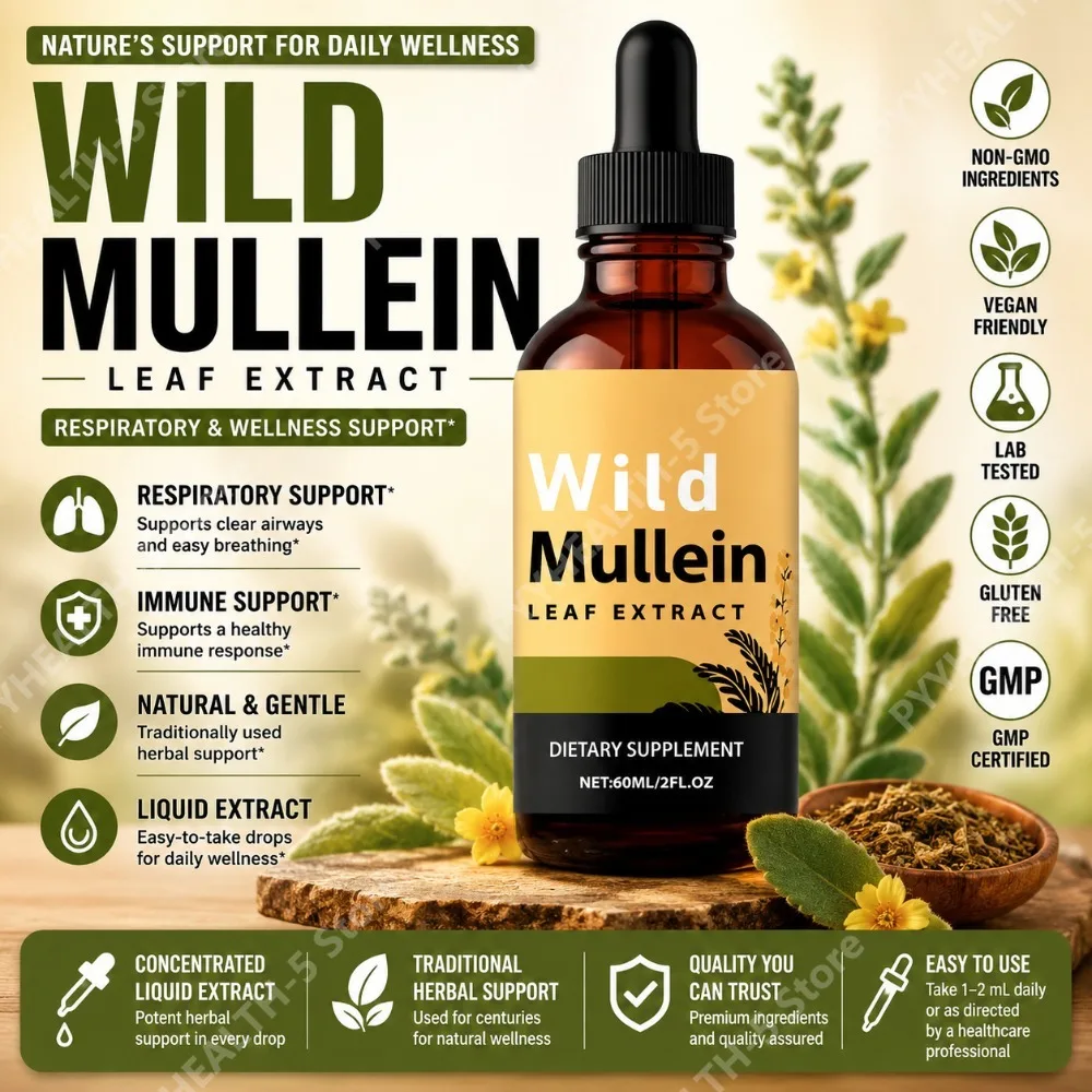 Herbal Wellness For You - Yabani Sığırkuyruğu Yaprağı Damlaları Zencefil Bromelain